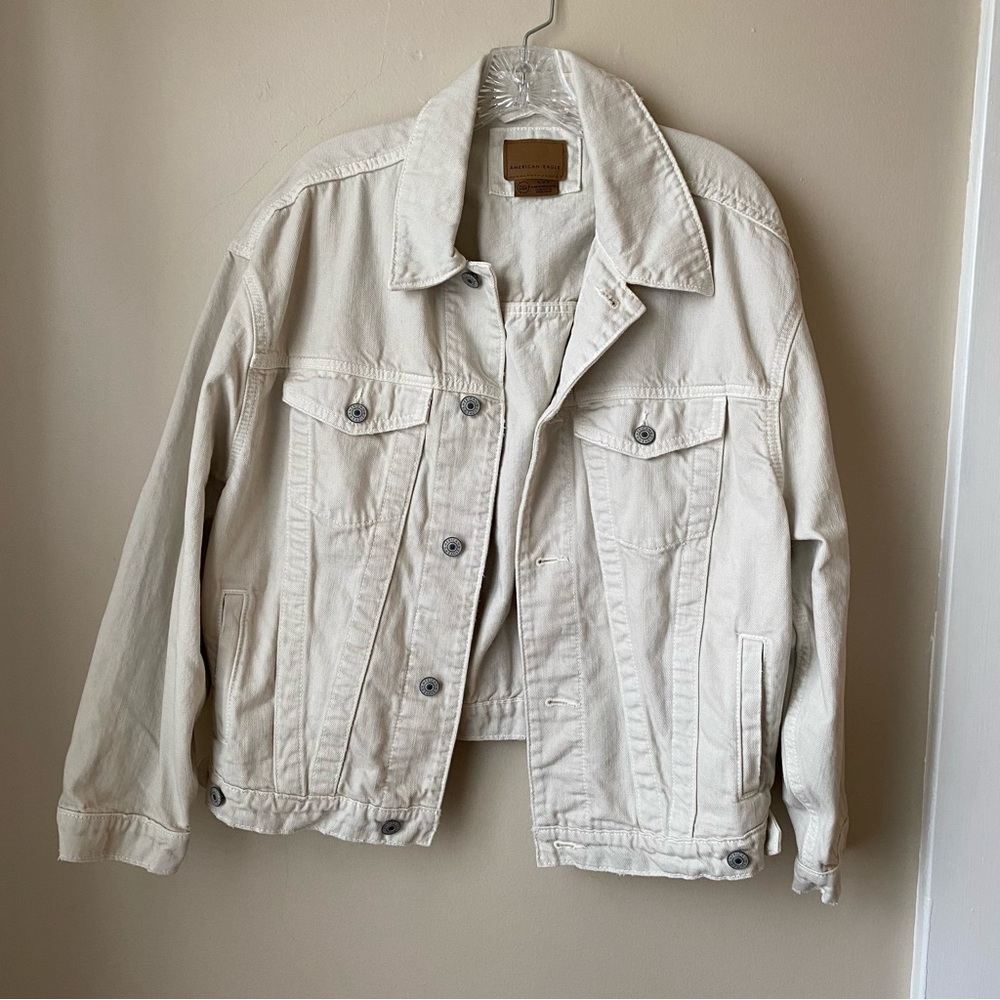 AE White Denim Jacket